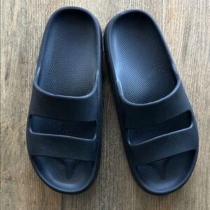 Black Slide Sandals